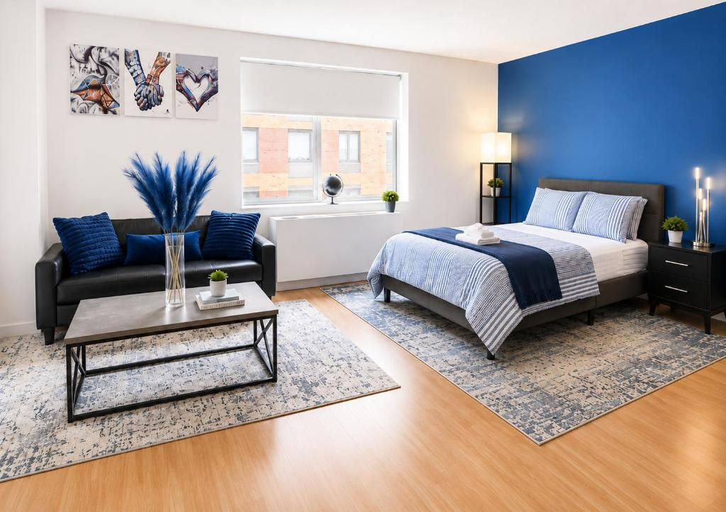 New York renter enjoying her home